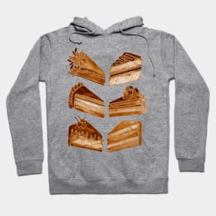 Brown Cake Slices Hoodie